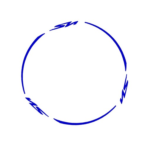 Adesivi cerchi blu - adesivi, lucido