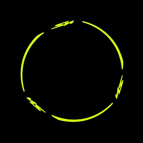 Adesivi cerchi giallo - fluo, per