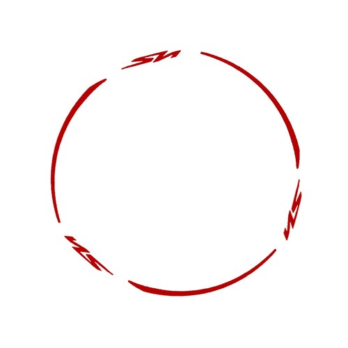Adesivi cerchi rosso lucido - adesivi,
